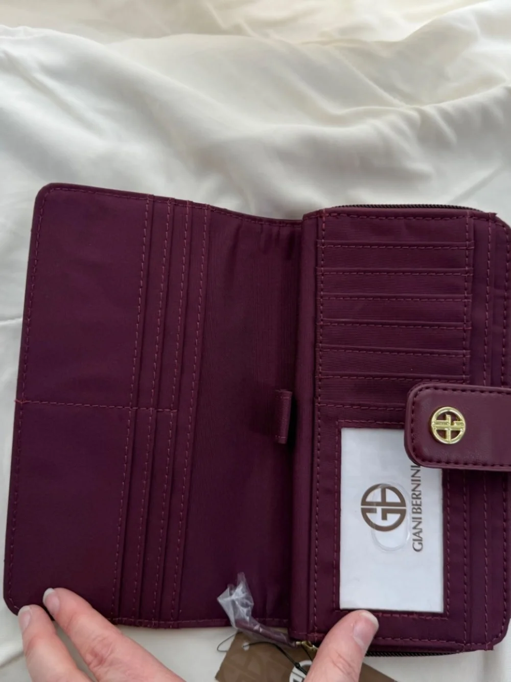 Giani Bernini Aio Quilted Wallet- Burgundy